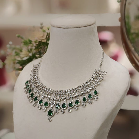Aalia Green Neckline set