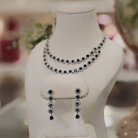 Roza Royal Blue double line set