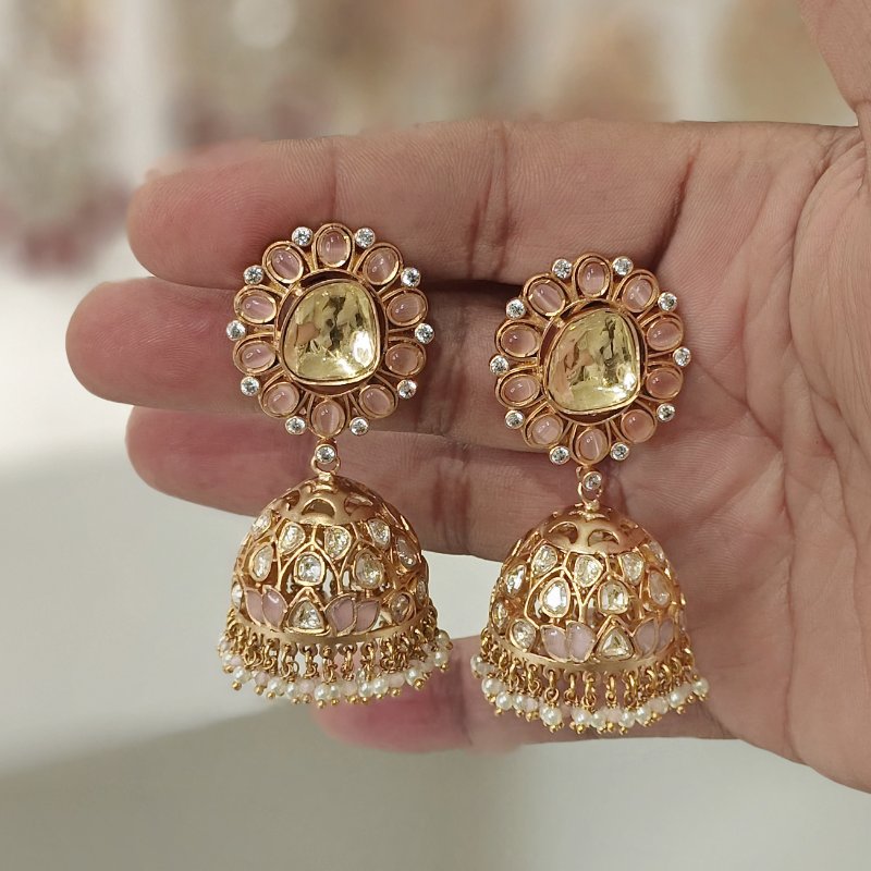 Aleena Pink Jhumka