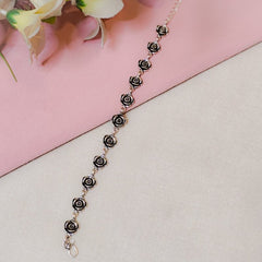 Rose silver bracelet