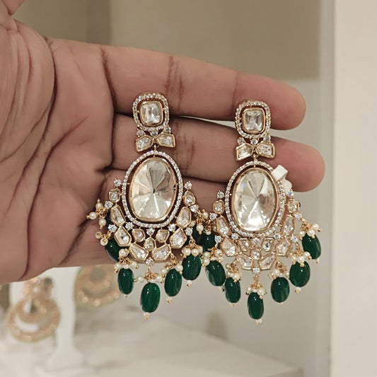Aria polki earrings (pearl)