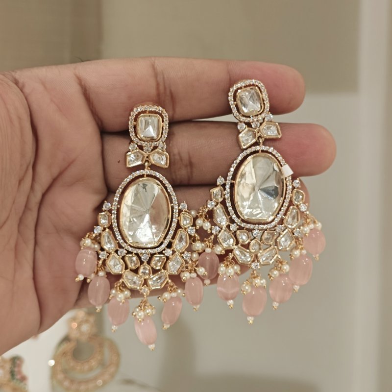 Aria polki earring (pearl)