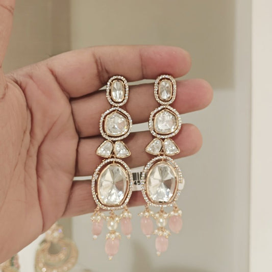 Almeda polki danglers (Pink)