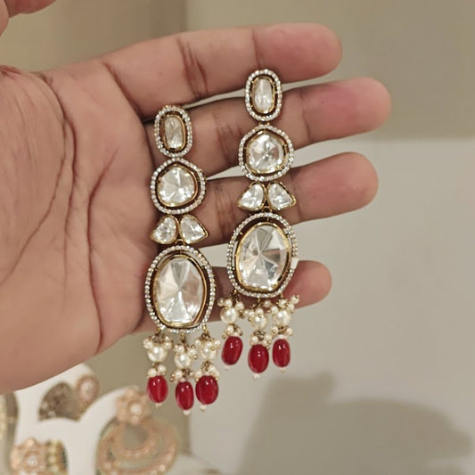 Almeda polki danglers (Ruby)