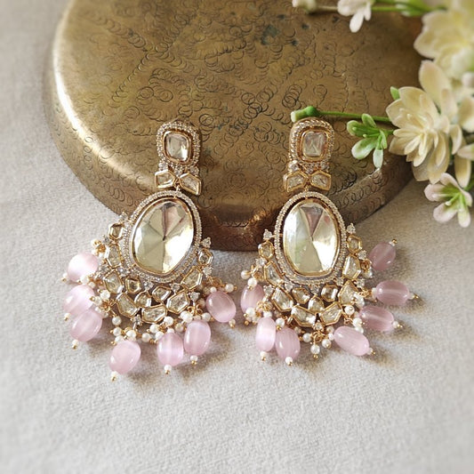 Aria polki earring (pearl)
