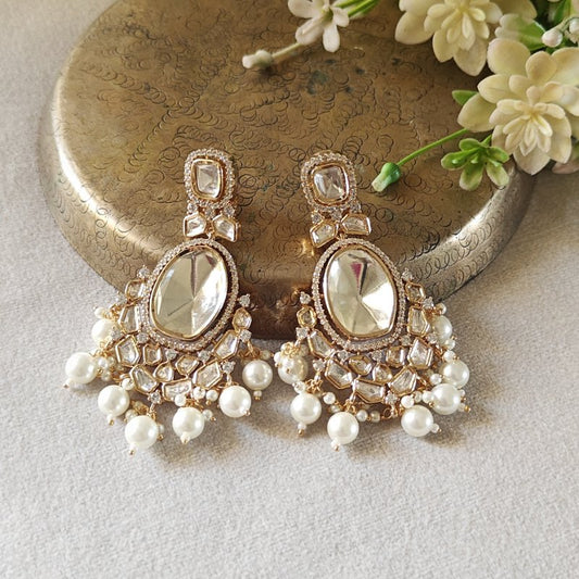 Aria polki earrings (Pearls)