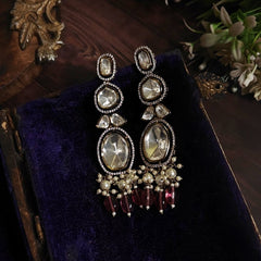 Almeda polki danglers (Wine\,Rose pink)