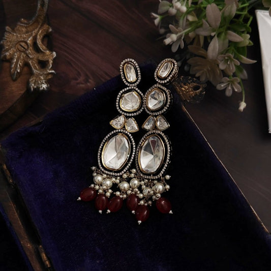 Almeda polki danglers (Ruby)