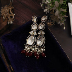 Almeda polki danglers (Ruby)