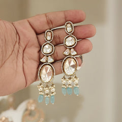 Almeda polki danglers (Aqua)