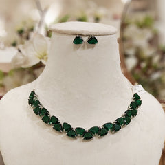 Amera Emerald green necklace set