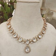 Anera single line polki neckline set