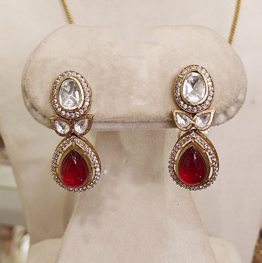 Charming Polki chain Set (Pink)