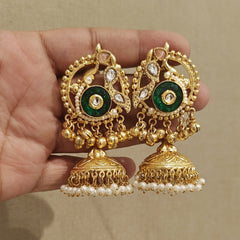 Vijya Heritage Polki jhumka