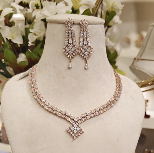 Daisy Rose Cz Necklace Set