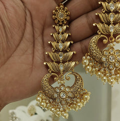 Chelisa heritage earrings (Golden, Off White)