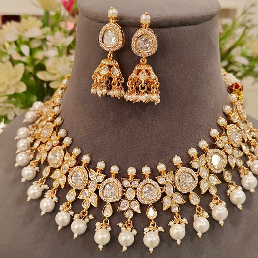 Aliaa Polki Neckline Set