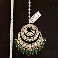 Rahaat Polki Maangtikka (Green)