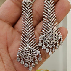 Anne White Rhodium Earrings
