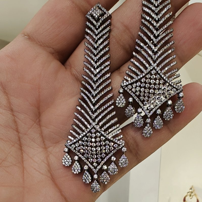 Anne Black Rhodium Earrings