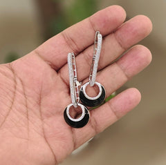 Tia Black Earrings