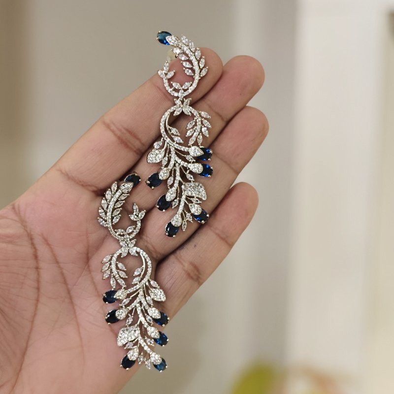 Unicorn Blue AD Earrings