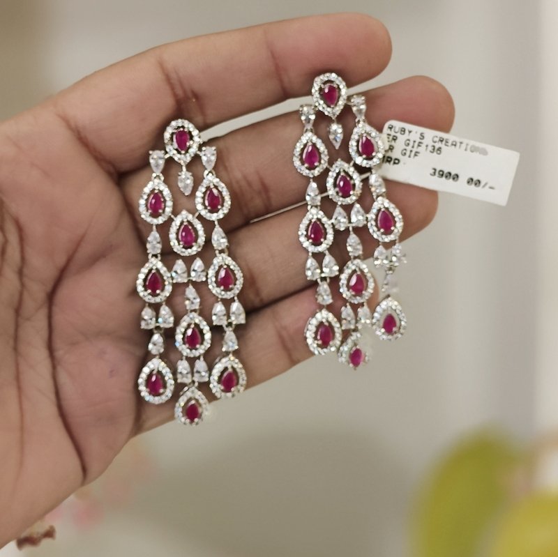 Amelia Hot Pink AD Earrings