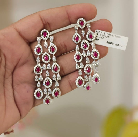 Amelia Hot Pink AD Earrings