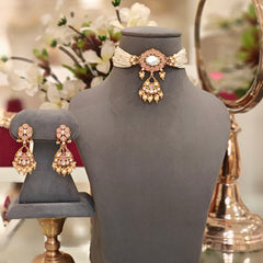 Amira choker set (pink)