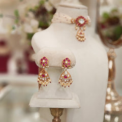 Amira choker set (ruby)