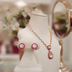 Aapsara Moissanite Polki Necklace set