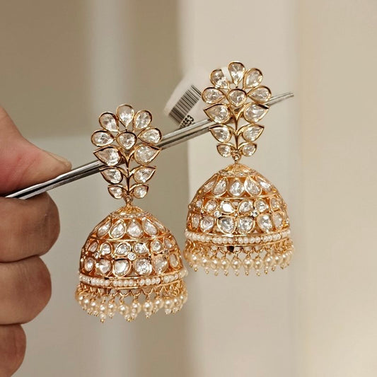 Amanaat Polki jhumki (Green)