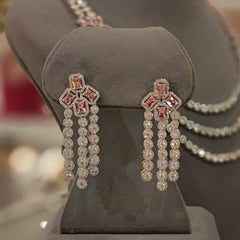 Bella three line necklace (Pink)