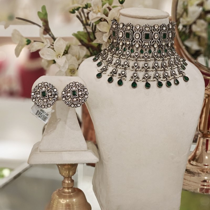 Ratna Green Polki choker