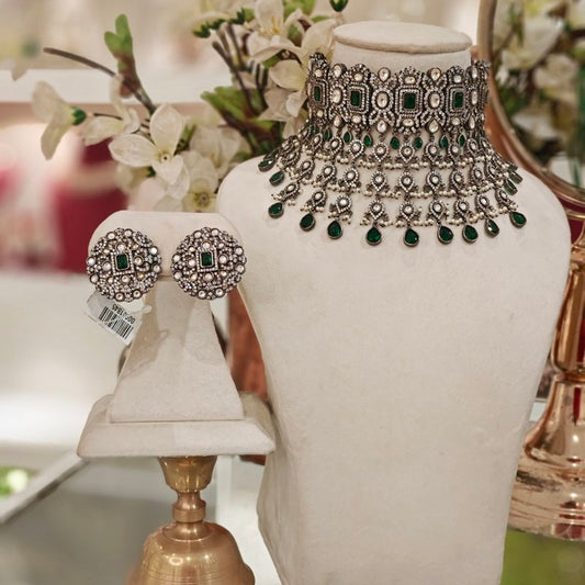 Ratna Green Polki choker