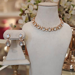 Avneet Uncut moissanite polki choker