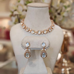 Avneet Uncut moissanite polki choker