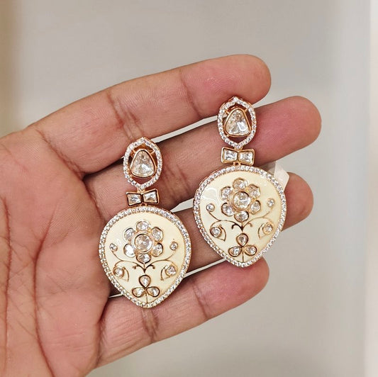Reha polki earrings (Ivory)