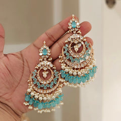 Jhanvi Polki Chaandbali Aqua