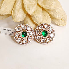 Swapna polki studs (green)