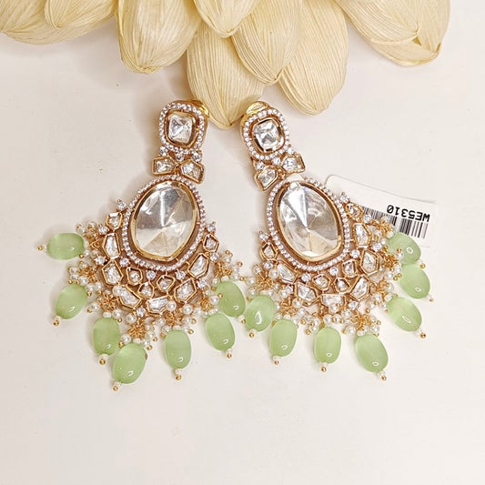 Aria polki earrings (Mint Green)