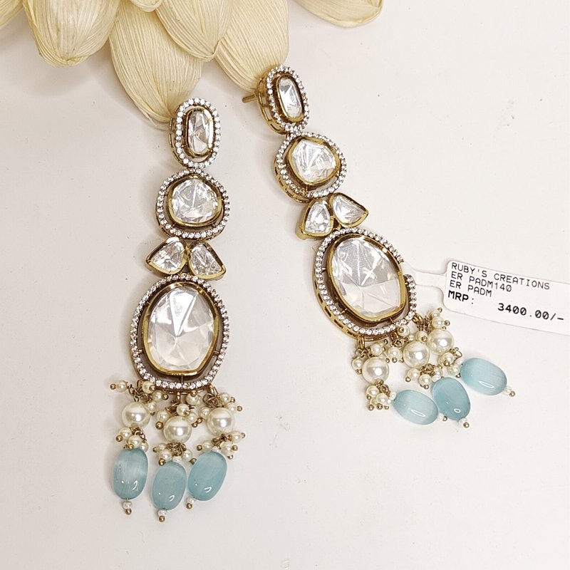 Almeda polki danglers (Aqua)