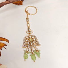 Fatima Polki Maangtikka (Red, Ruby)