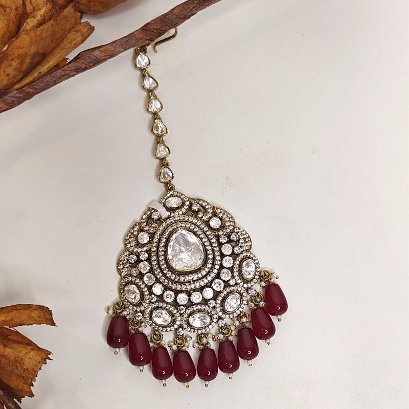 Anamika Moissanite polki Tikka