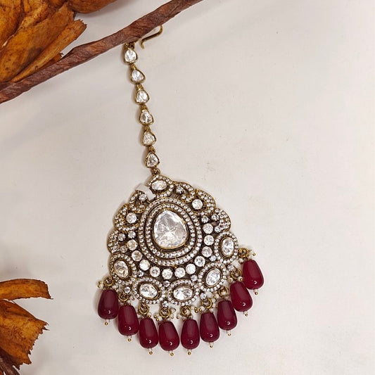 Anamika Moissanite polki Tikka