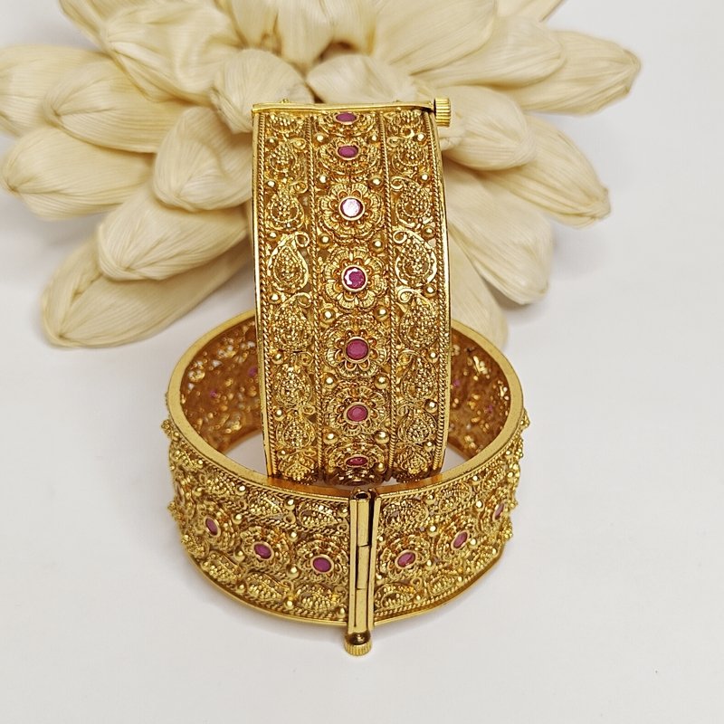 Mehir Antique Gold Plated bangles