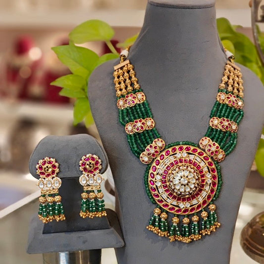 Mahira Antique Kundan Polki Set