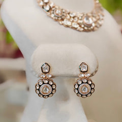 Rivayat Polki Neckline Set (blue)
