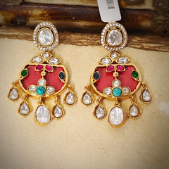 Aneisha uncut polki earrings