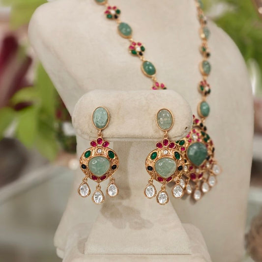 Anaiba navrattan pendent Set